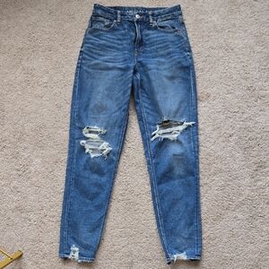 American Eagle Outfitters Ripped Blue Skinny Jeans